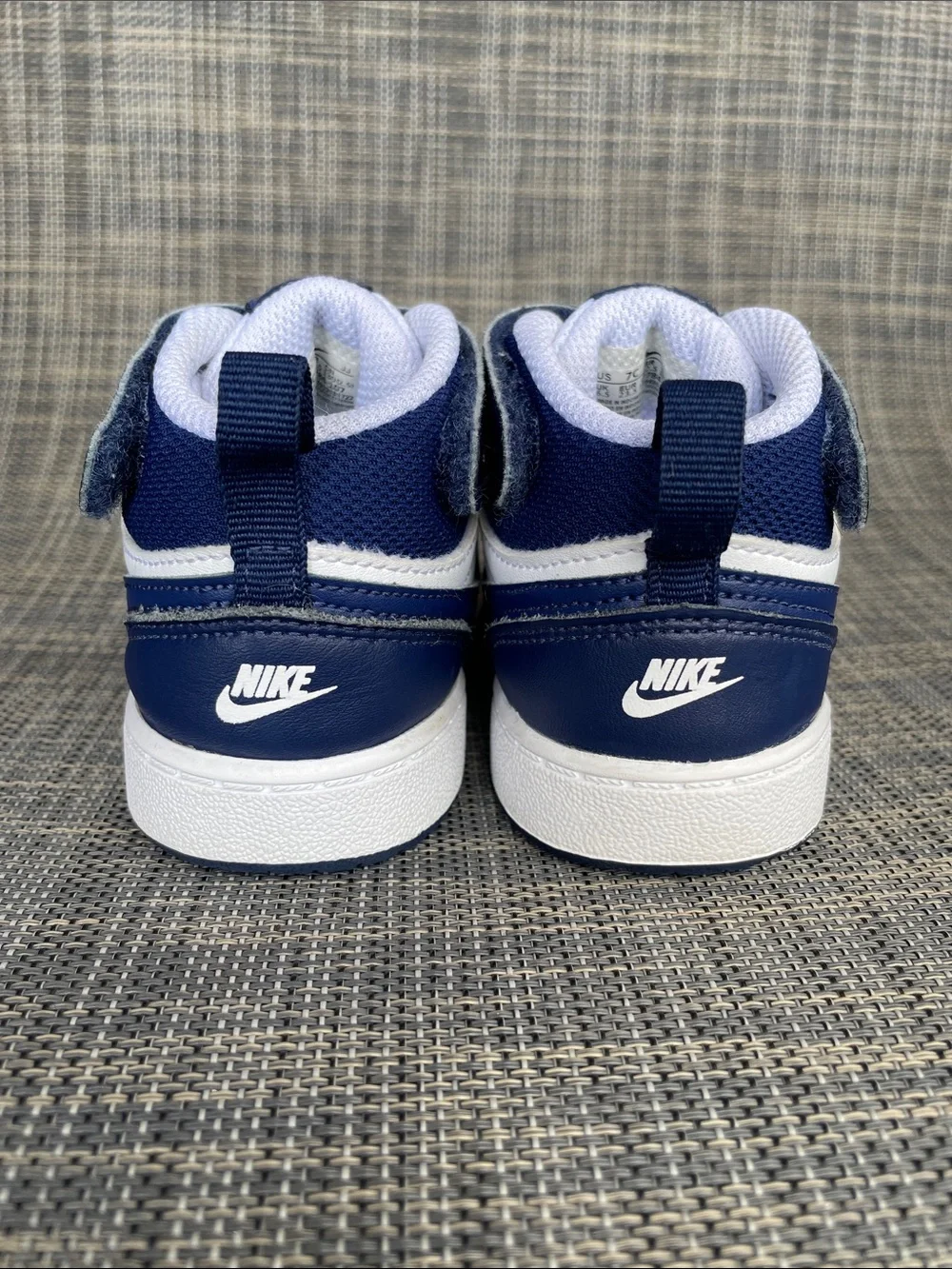 Nike Kids Court Borough Mid 2 TD 'White Signal Blue' sneakers Shoes Toddler sz 7